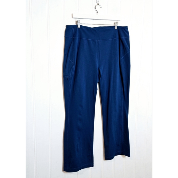 Duluth Trading Co Active Pants Womens Size XL x 31 Blue Side Zip Pocket - Picture 1 of 12